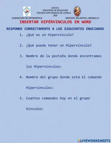 Inserta Hipervínculos en Word
