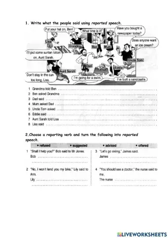7B 25.7 Reported speech