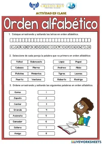 Uso del diccionario - orden alfabético