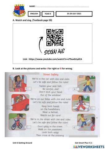 ENG Y4 Week 24 (25-29 JULY) Worksheets 1