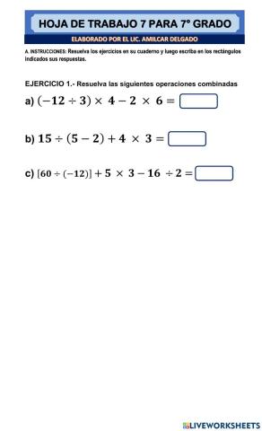 Operaciones Combinadas