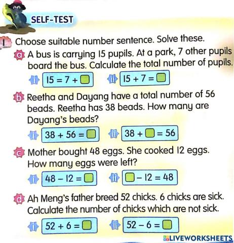 Solve addition and subtraction problems