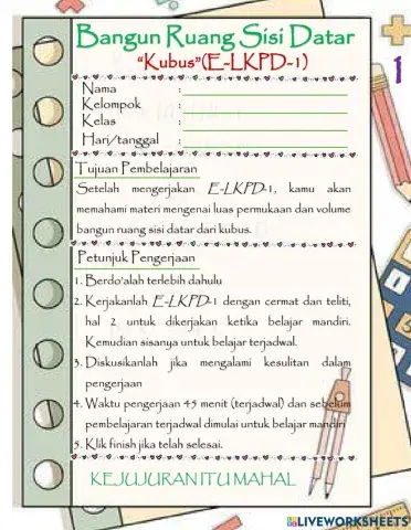 Bangun Ruang Sisi Datar-KUBUS