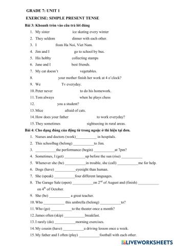 Grare 7- unit 1- simple present 03