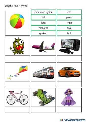Unit 2 Vocabulary - Toys