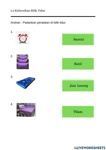 2.2 Kebersihan Bilik Tidur