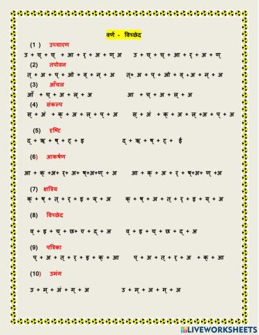 वर्ण - विच्छेद