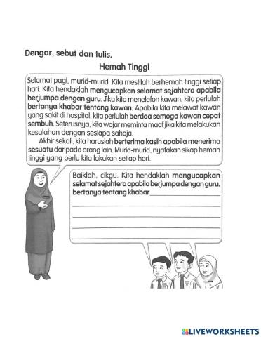 Dengar, sebut dan tulis