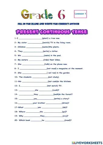 EFL Lesson 1 Grade 6