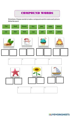 Compound Word Activity 1