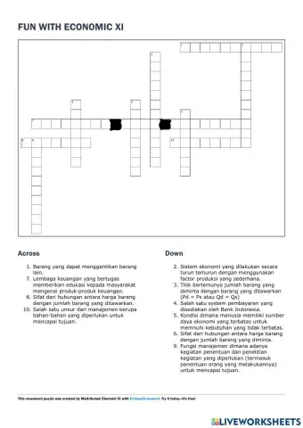 FUN WITH ECONOMIC XI