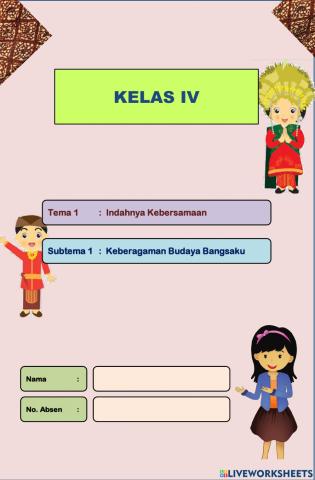 Tugas Kelas 4 Tema 1 Subtema 1 PB 1