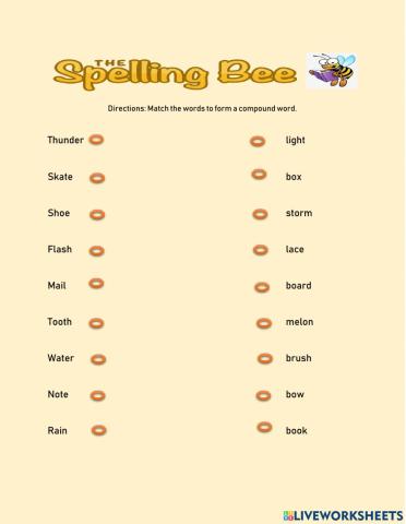 Spelling Activity - Compound Word