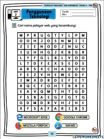 Word Search: Pelayar Web