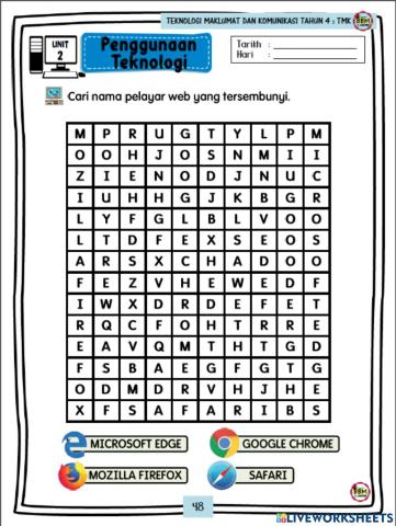 Word Search: Pelayar Web