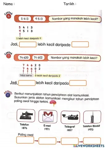 1.1.3 Membuat Perbandingan Nombor