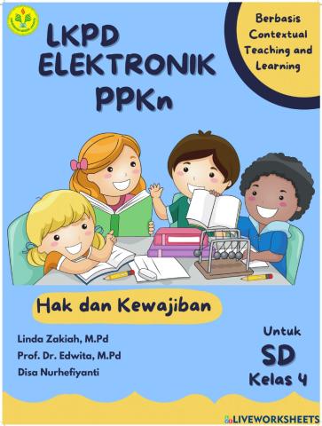 LKPD Elektronik PPKn Hak dan Kewajiban Berbasis Contextual Teaching and Learning