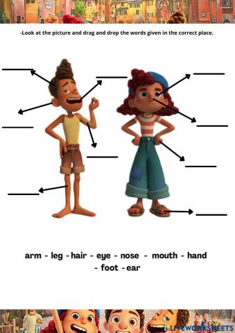 Luca: parts of the body