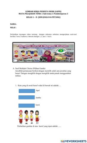 Sub tema 1 ppembelajara 3