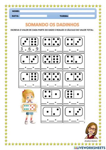 Somando os Dadinhos