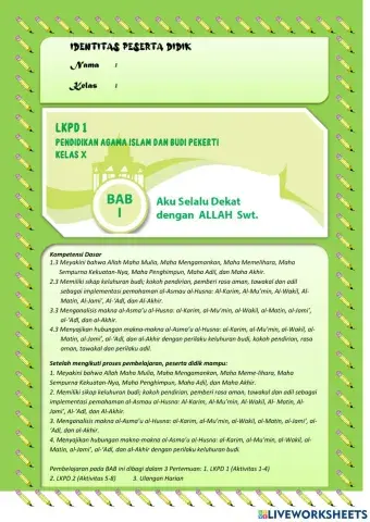 Lkpd 1 paibp kelas X bab 1 (pertemuan pertama)