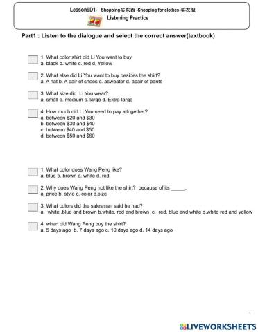 IC-L9D1-Shopping For Clothes