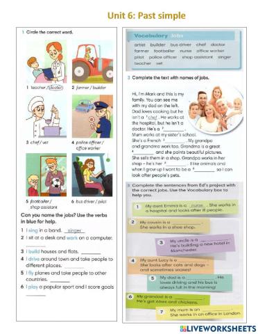 Unit 6 past simple regular - irregular verbs