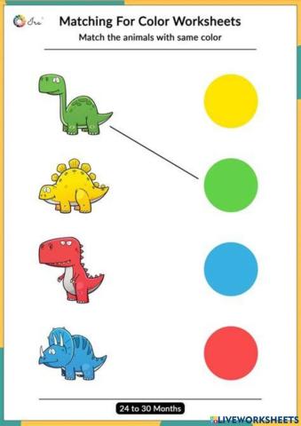 dinosaur match colour