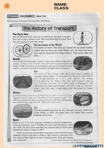 History of transport