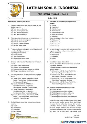 Teks laporan percobaan 1