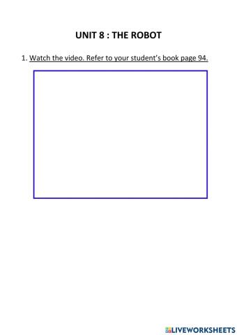 English Year 2 : The Robot