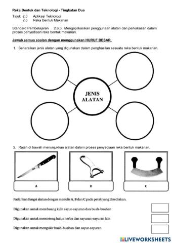 RBT T2 Reka Bentuk Makanan
