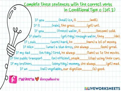 Conditional Sentence Type 0 Set 2