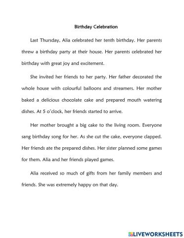 Birthday Celebration