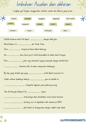 Latihan BM Tingkatan 1