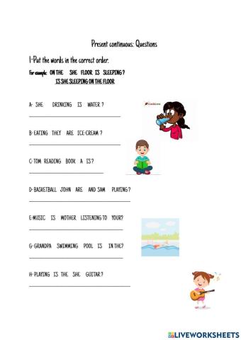 Present continuous questions