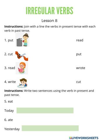 Irregular Verbs Lesson 8