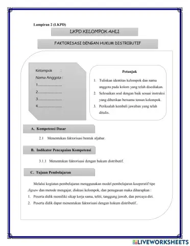 Faktorisasi Bentuk Aljabar