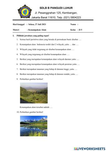 Lat.Ref ke-1 IPS Kenampakan Alam