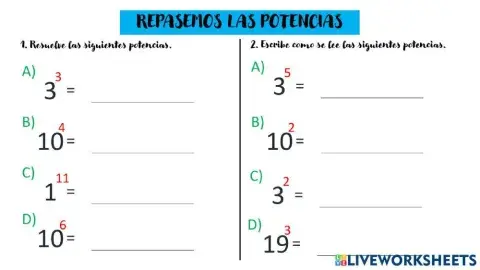 Repaso de potencias