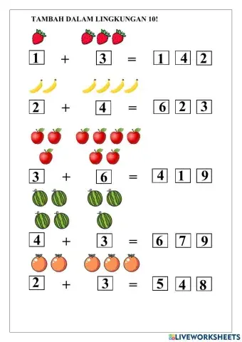 Tambah dalam lingkungan 10