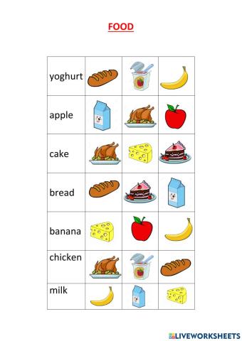 Food vocabulary