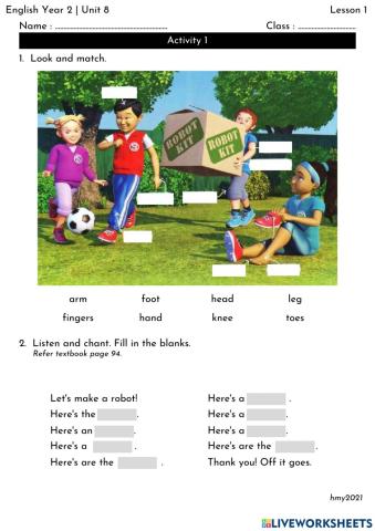 English Year 2 - The Robot