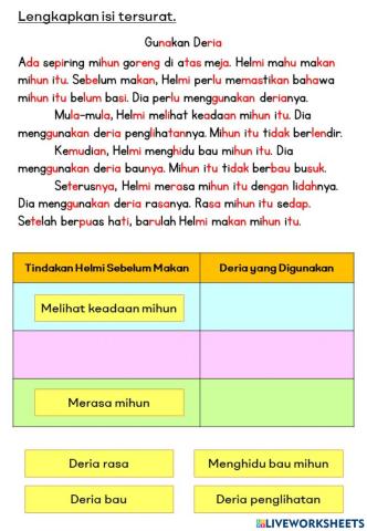 Gunakan Deria (buku teks ms 79)