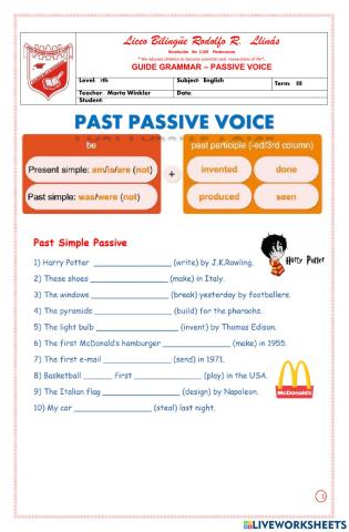 Past passive voice