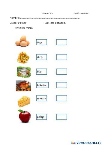 English test 1 Lord Kevin