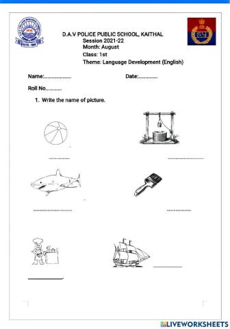 English worksheet