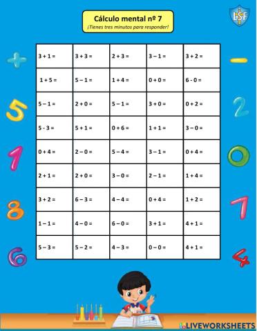 Calculo mental nº 7