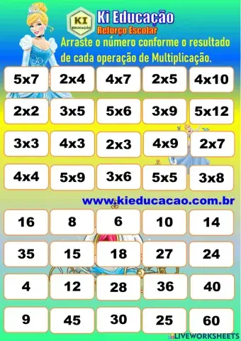 Multiplicação - Arraste 4º ano Fem
