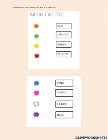 Inglés- Miss Marce- Colors and school objects